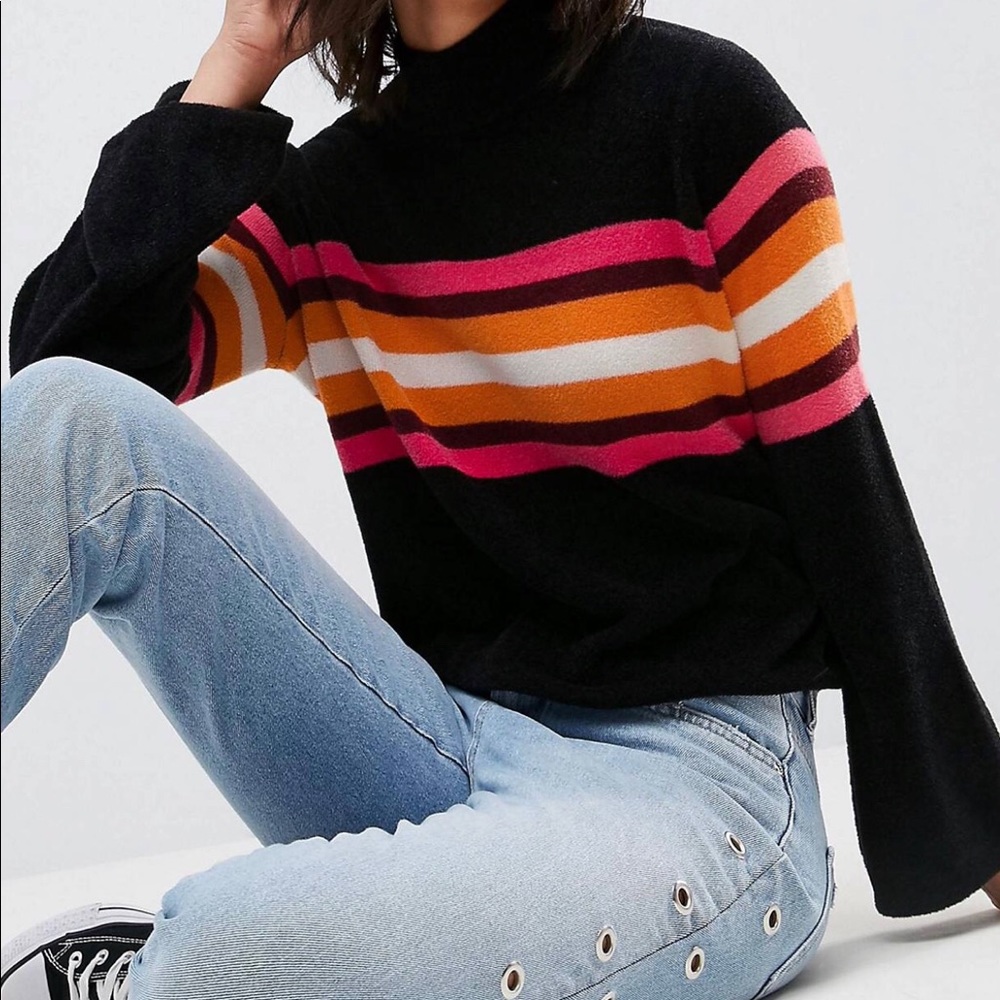 ASOS Sweater in Chenille with Stripes